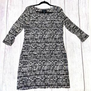 CYNTHIA ROWLEY Women’s Mini Dress Geometric Print 3/4 sleeves Size Medium